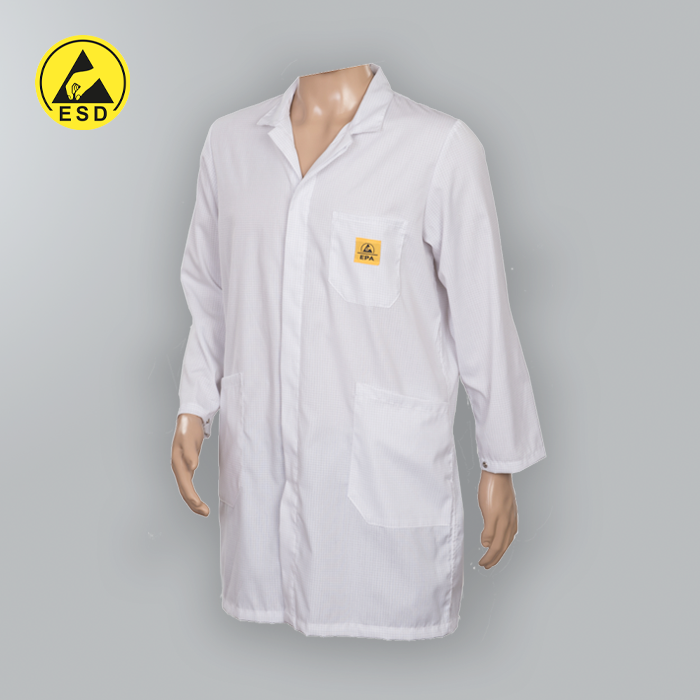 STANDARD ESD Lab Coats WHITE STANDARD ESD Lab Coats WHITE